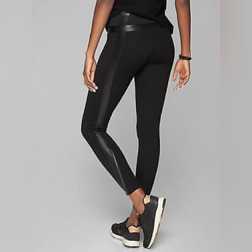 Athleta Luxe Ponte Faux Stripe Leggings